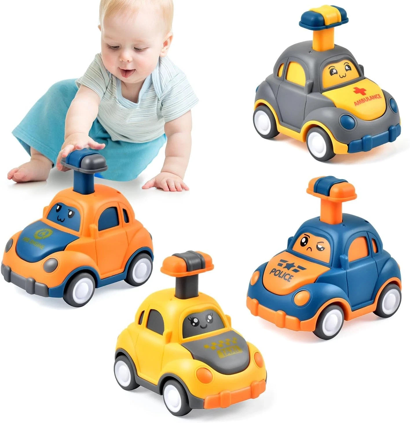 Car Toys for Toddlers 1 2 3 Year Old Boy Girl First Birthday Gifts for Toddler T