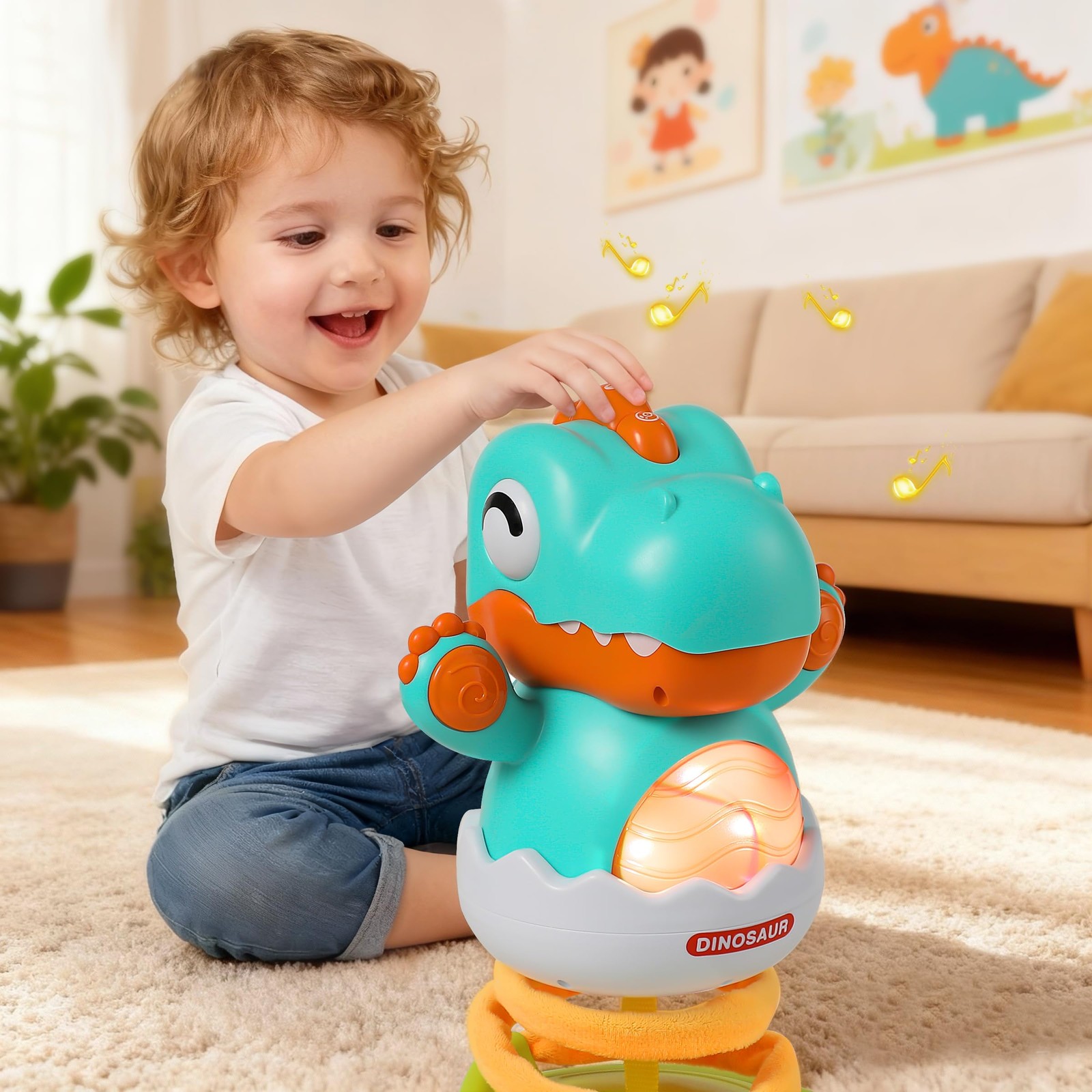 Didklom Baby & Toddler Learning Toy DJ Bouncin’ Beats with Music, Motor Multi
