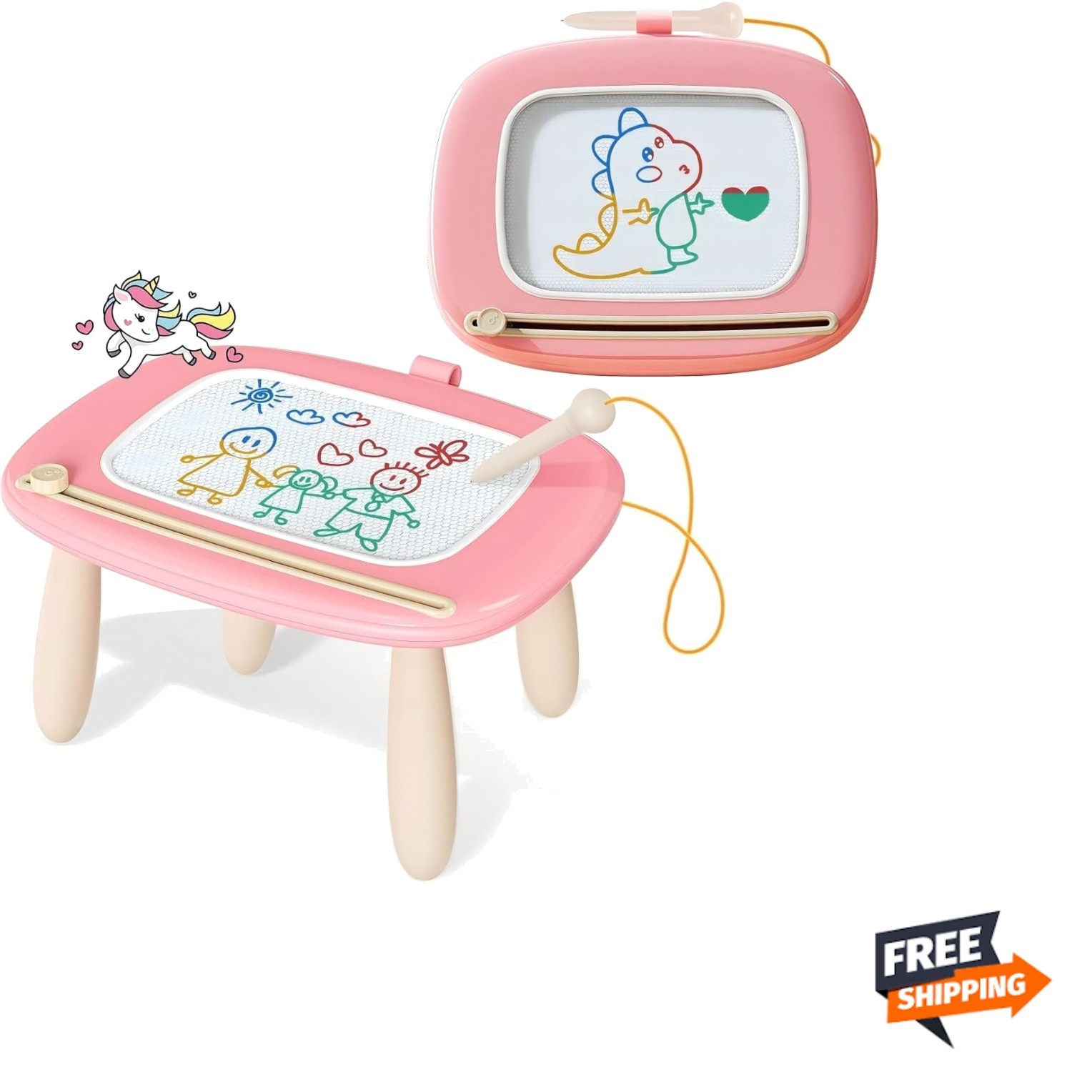 Magnetic Doodle Board Plastic 12×11 Inches Educational Toddler Gift