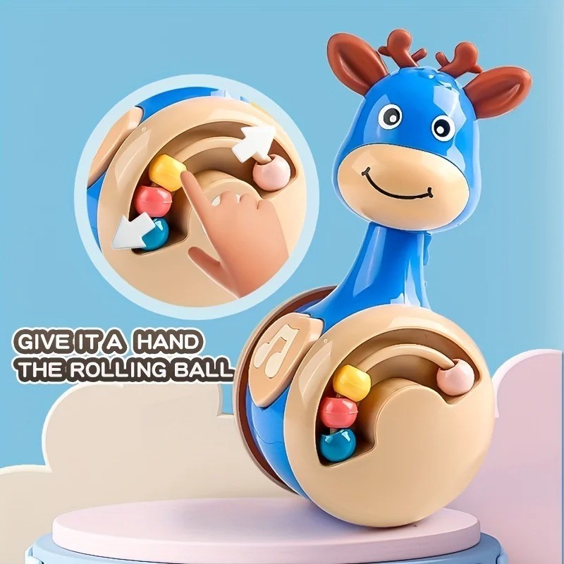 Roly Poly Baby Toys 6 to 12 Months, Tumbler Wobbler Toys for Infant Boy Girl