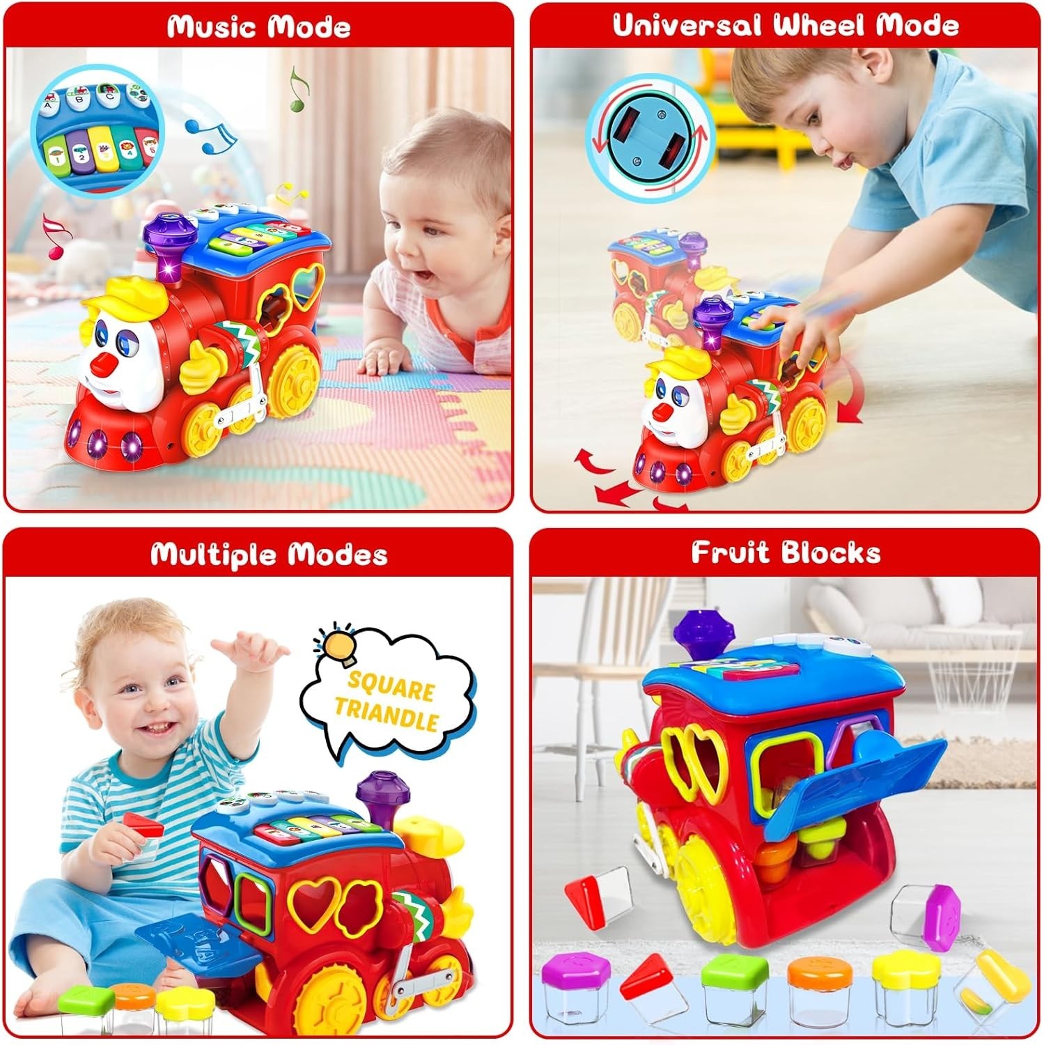 Baby Toys 12-18 Months Musical Train Kids Toys for 1 2 3 4+ Year Old Boys Girls