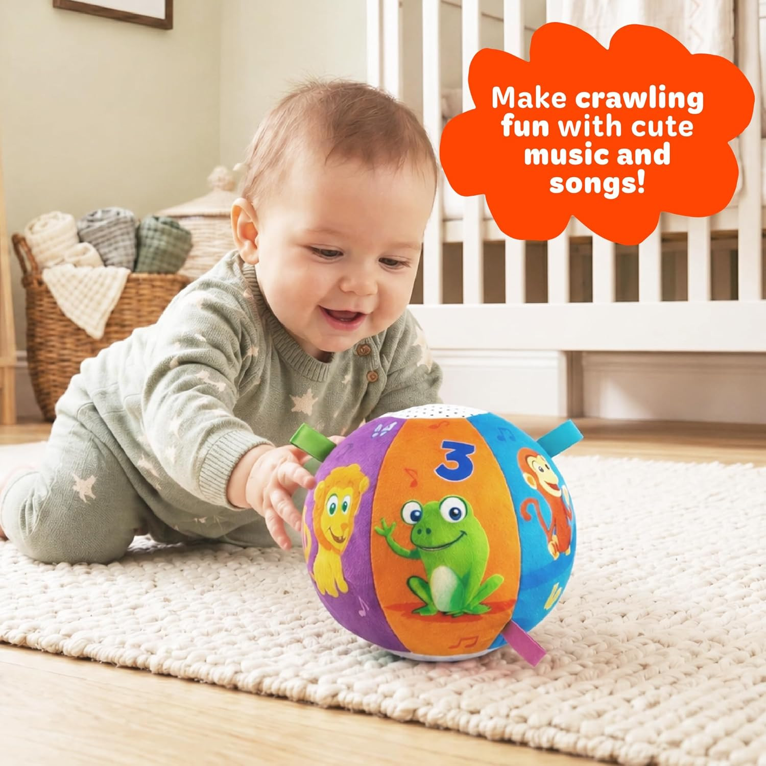 Move2Play, Interactive Baby Ball with 30+ Sounds & Songs | Toys for 1 Year Old B