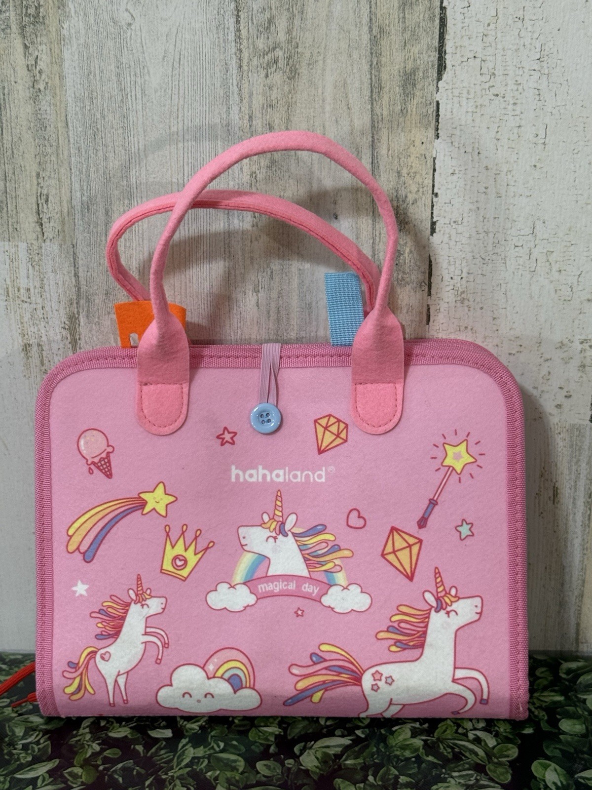 Hahaland Montessori Busy Board Toddler Toy Buckles Letters And More Soft Fabric