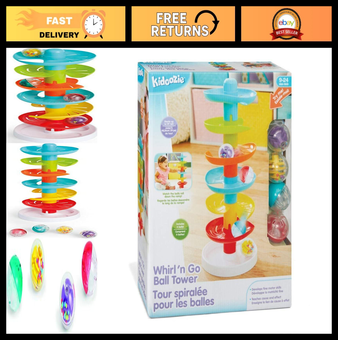 Ball Drop Activity Tower – Educational Toddler Toy for Learning & Development