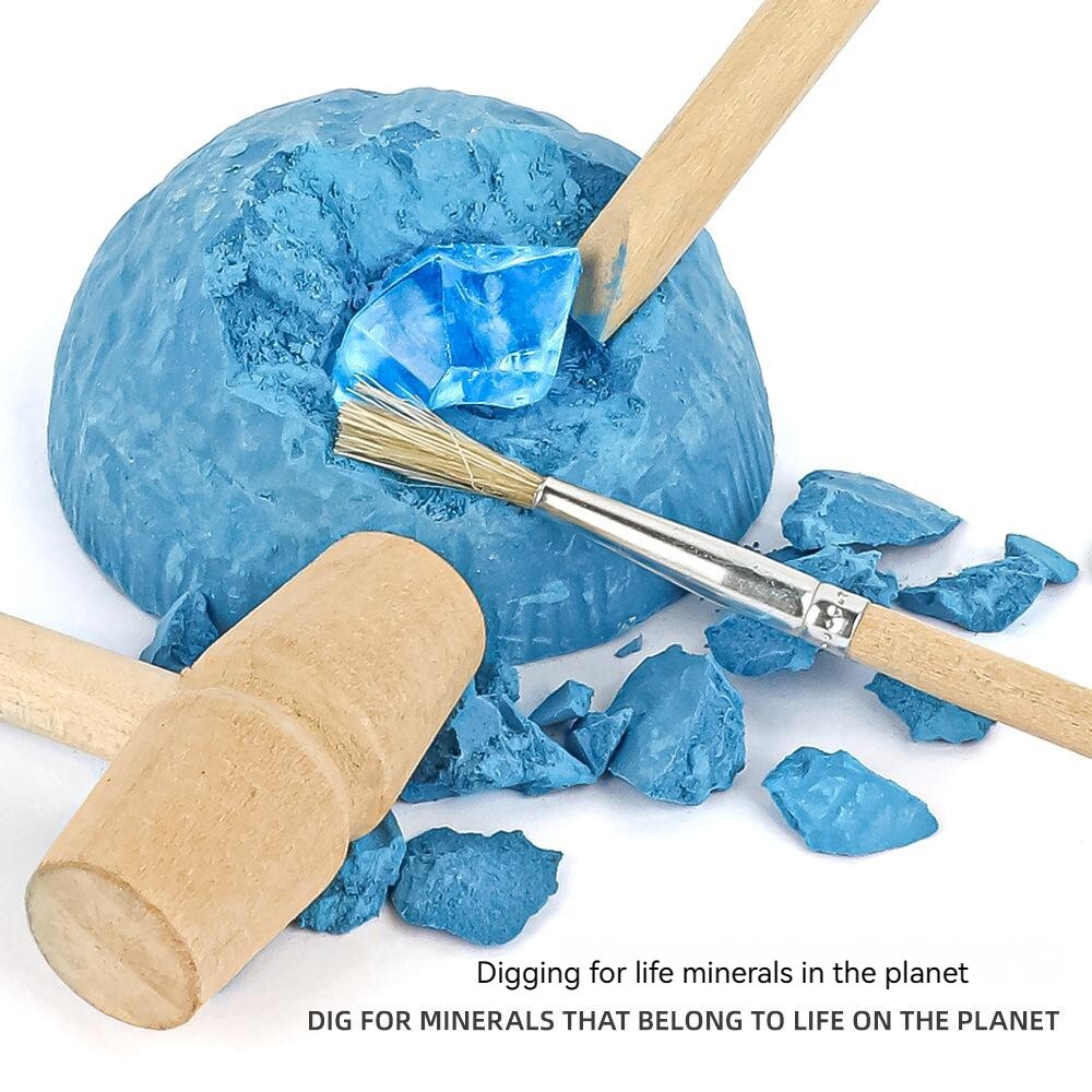8PCS Planet Gemstone Kits Dig Out Excavation Educational Interactive Mining Toys