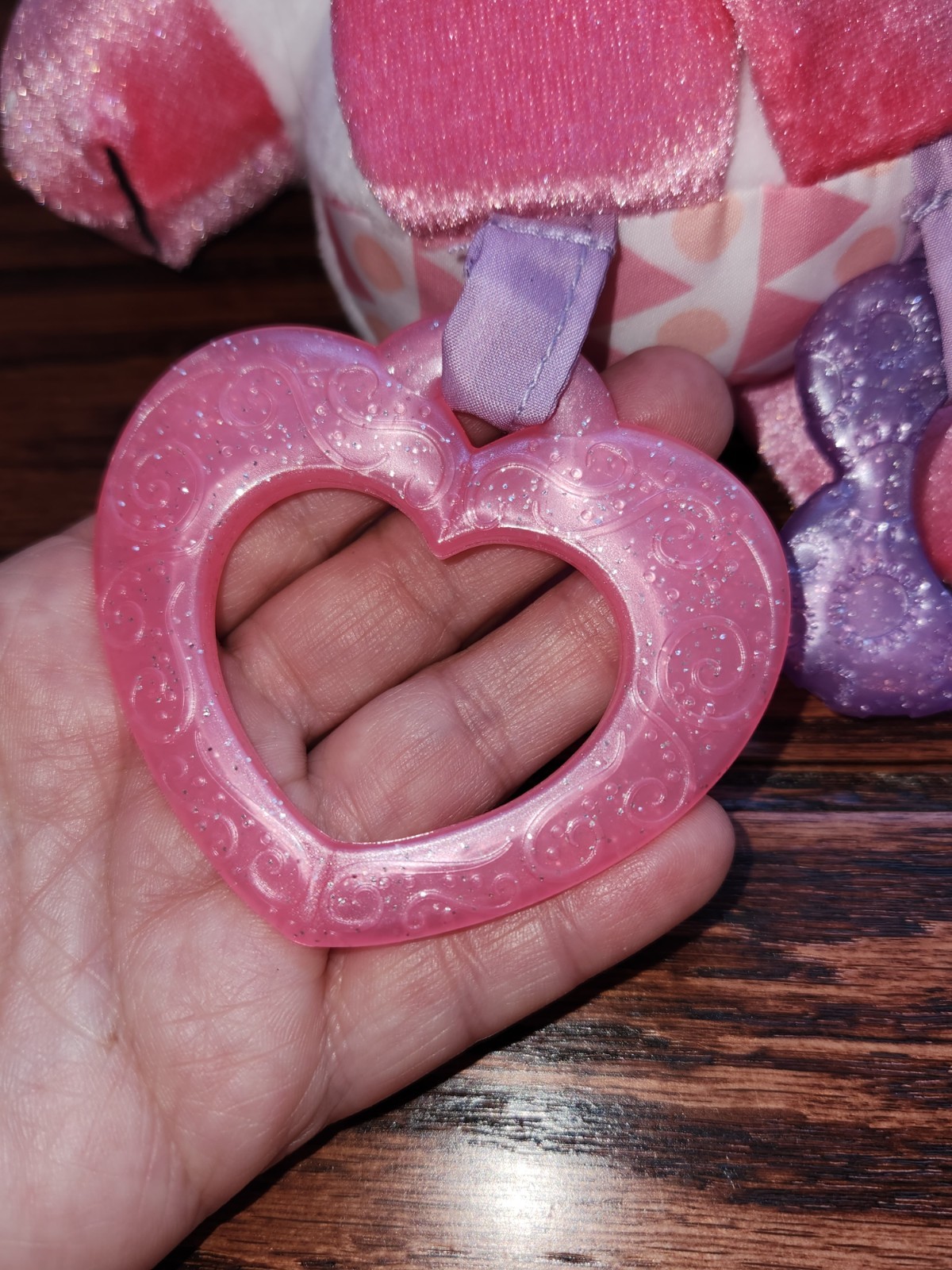Bright Starts Sparkle & Shine Unicorn Rattle Teether On-the-GO Toy NWT