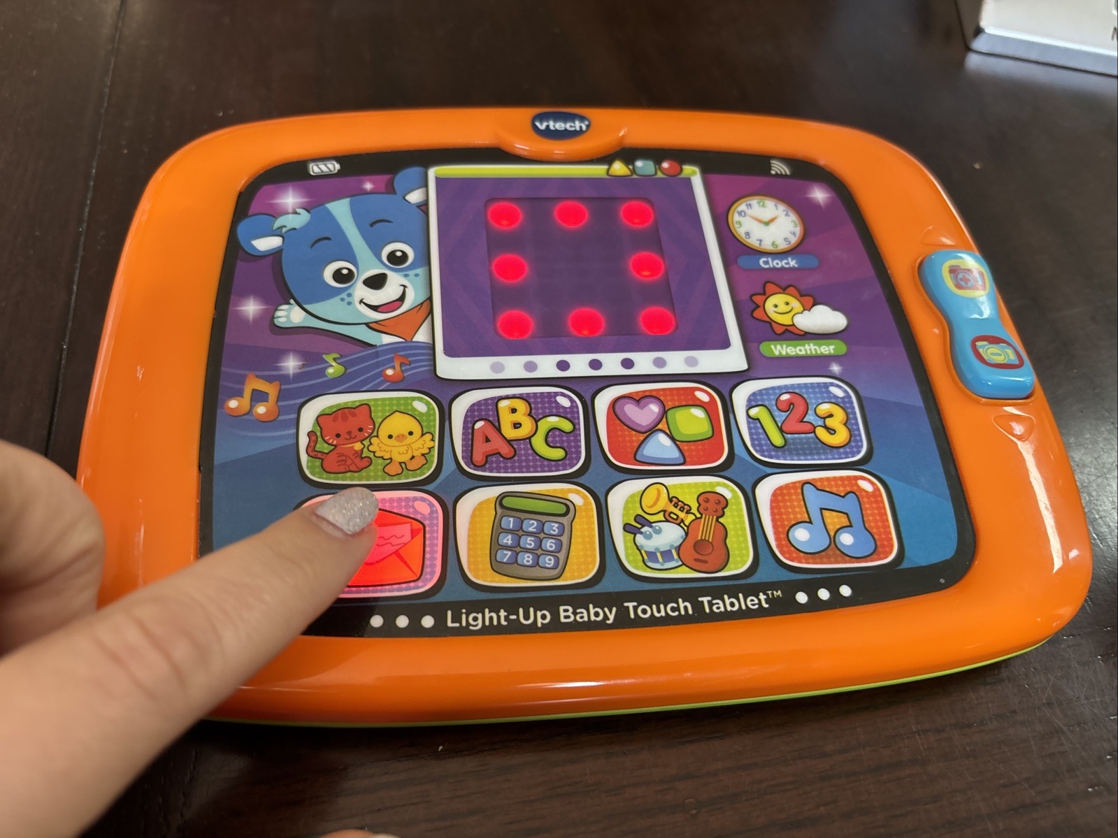 Vtech Light-Up Baby Touch Tablet Orange Numbers & Letters Learning Toy EUC Works