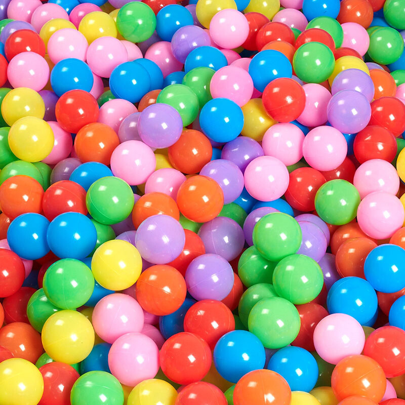 200PCS Ocean Pit Balls Baby Kids Colorful Plastic Balls Swim Bath Play Pool Toys
