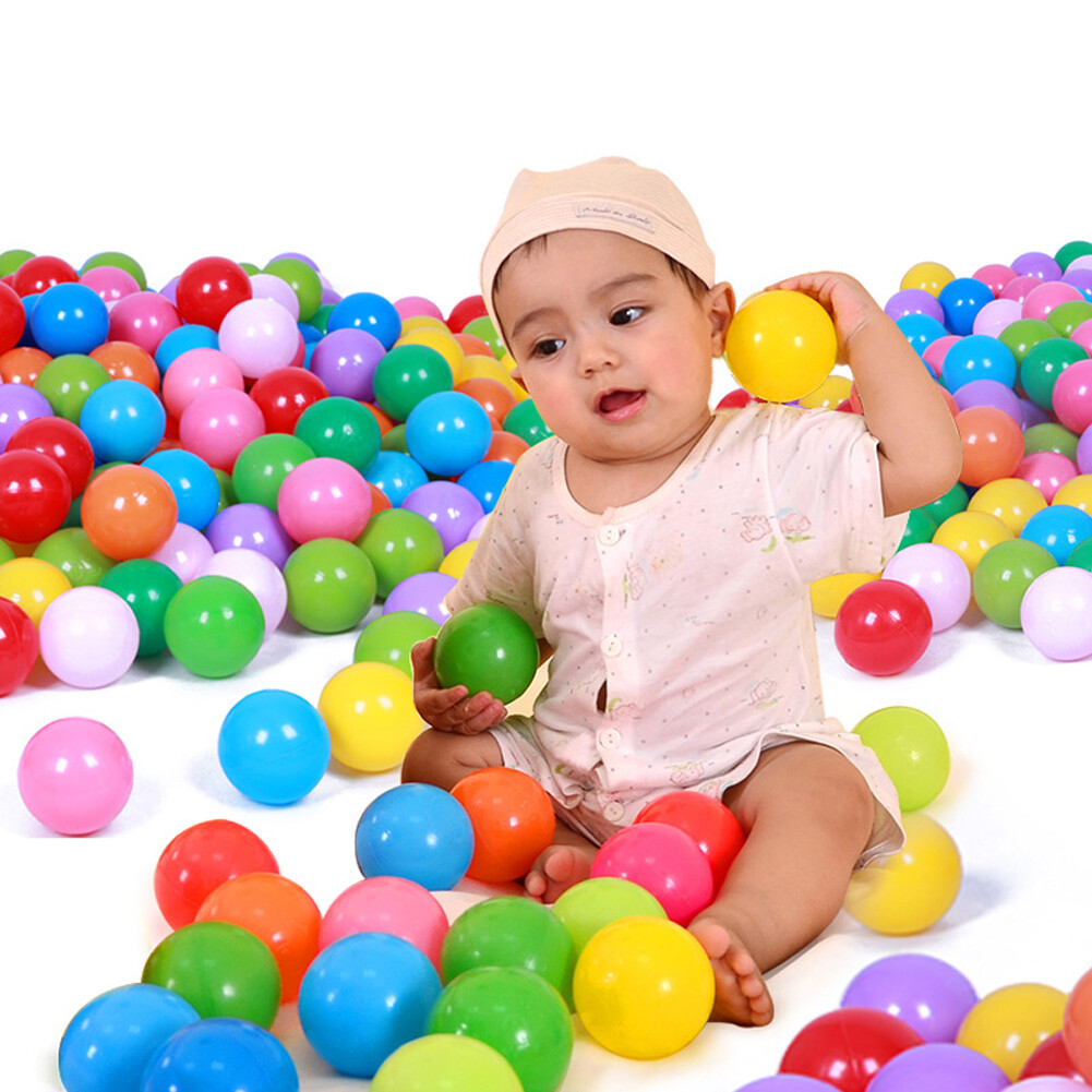 100PCS Ocean Balls 5.5cm Colorful Soft Baby Kids Pit Balls Swim Fun Play Toys US