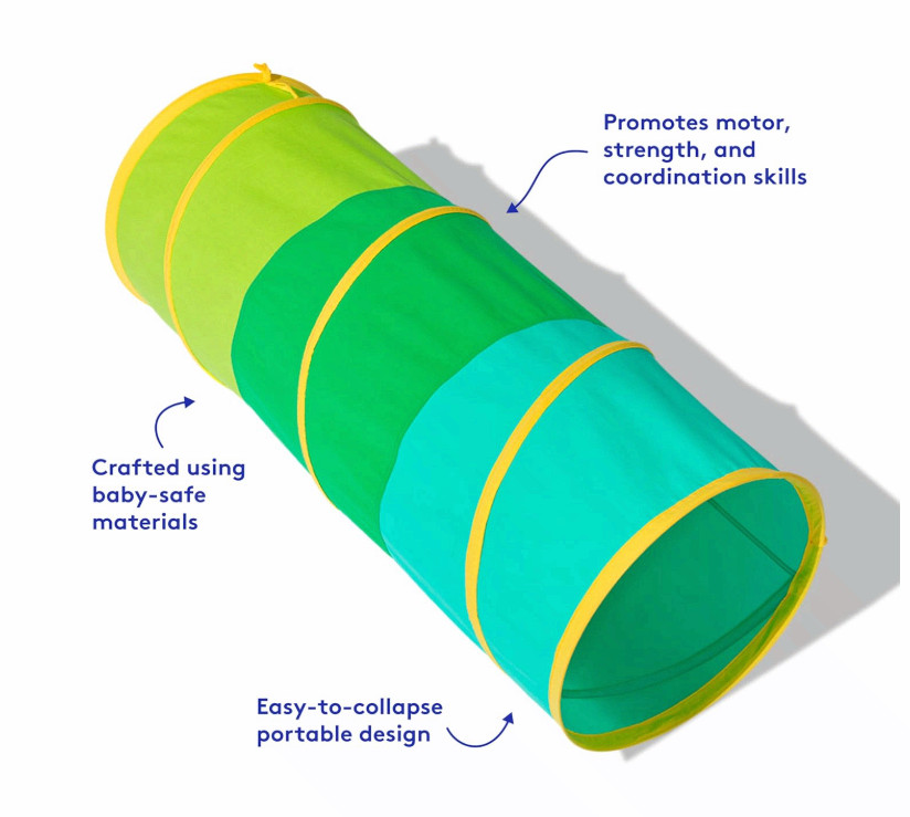 Lovevery The Play Tunnel Organic Cotton Toddler Crawl Play Tube Toy