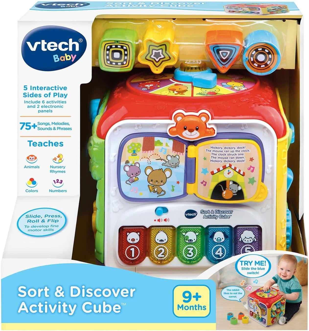 Bright Red Activity Cube for Toddlers – Encourages Fine Motor Skills & Learning