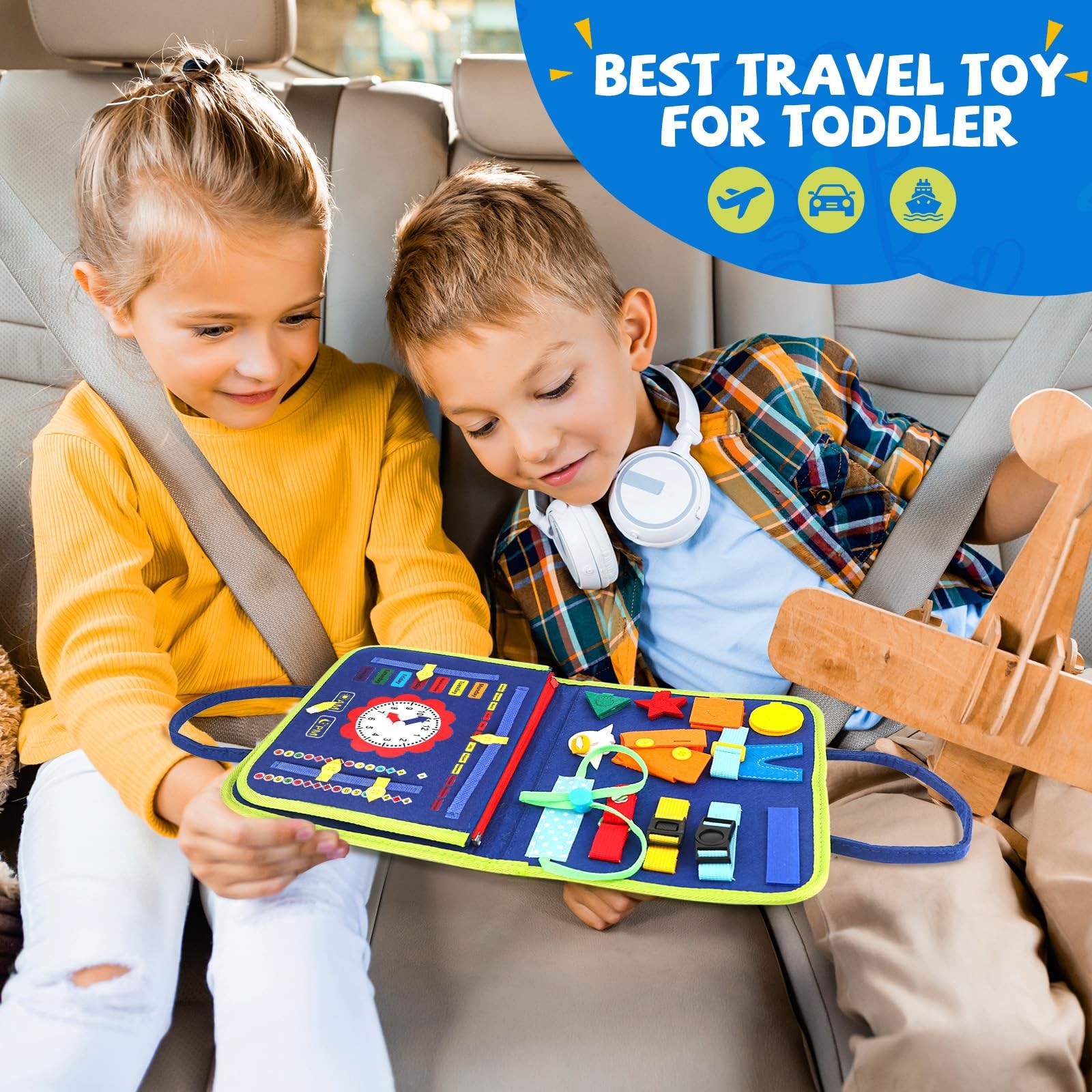 Busy Board, Montessori Sensory Toys for Boys, 1-4 Year Old Girl Travel Toys, …