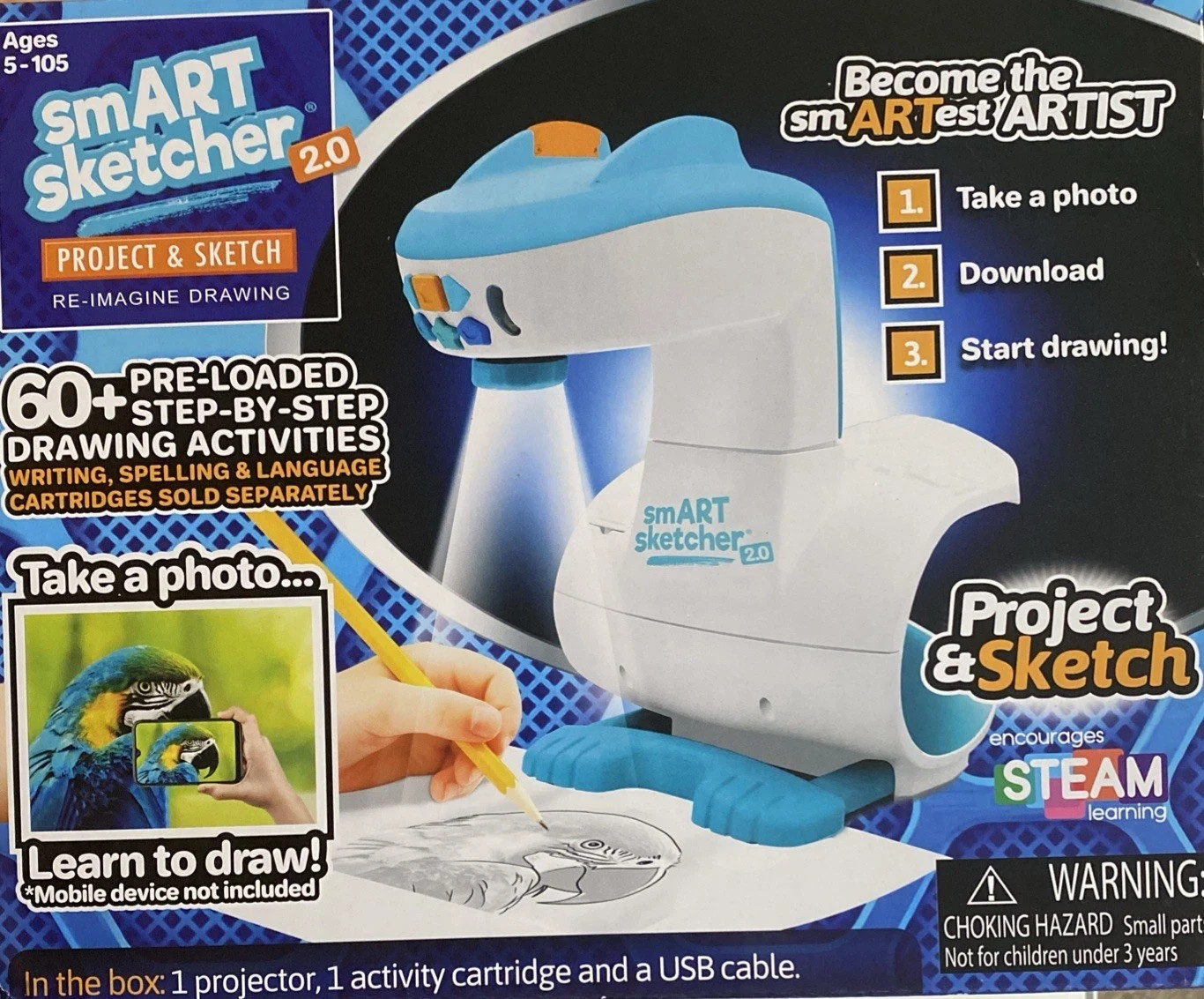 Flycatcher Smart Sketcher 2.0 Project & Sketch Drawing Tracing New Open Box