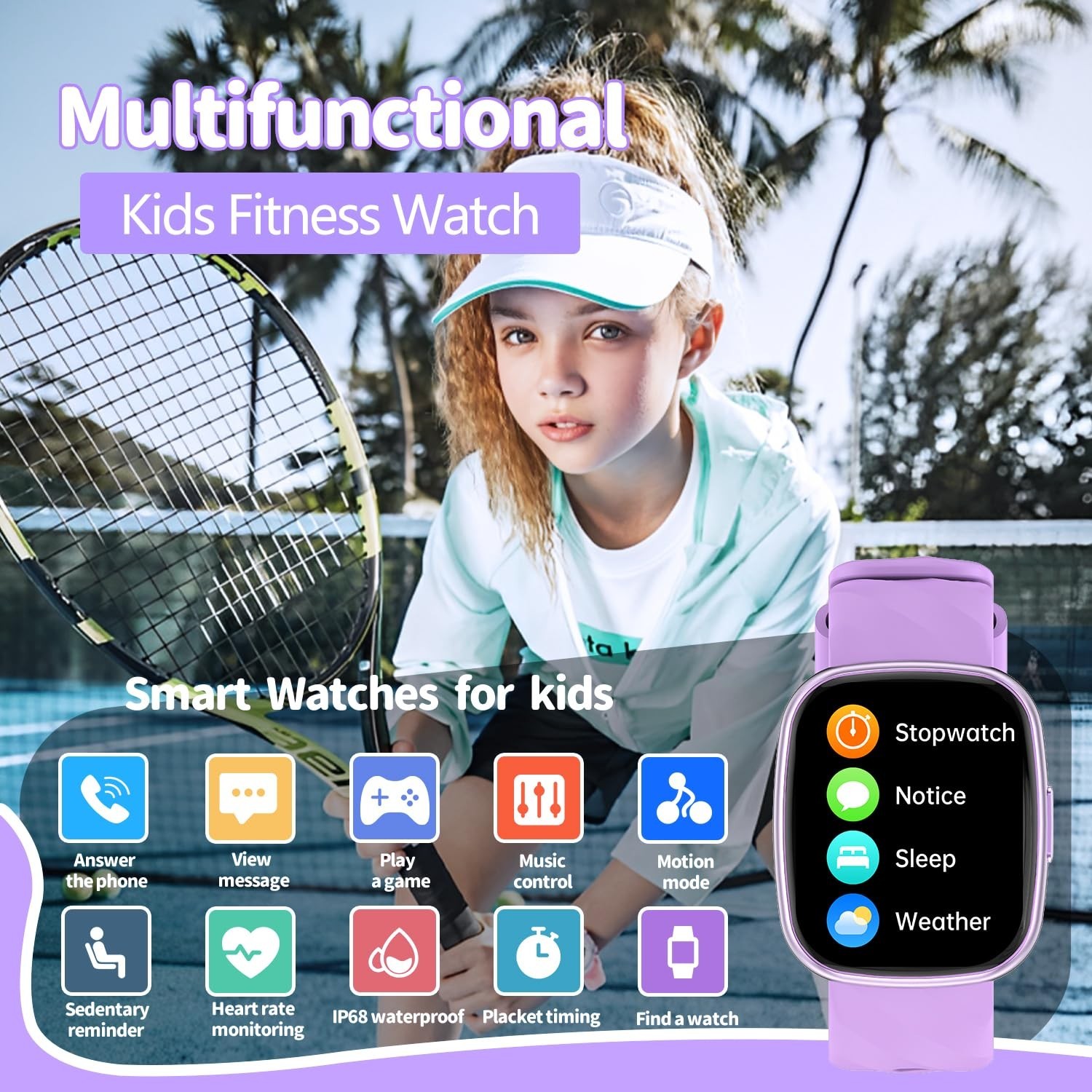Kids Watch, Digital Watch for Boys Girls, IP67 Waterproof Games Fitness Track…