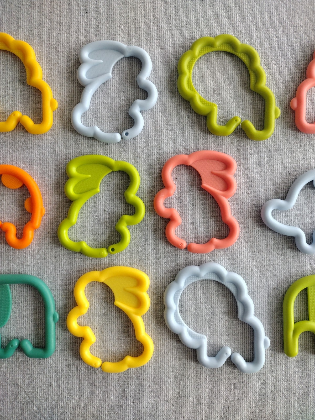Infantino Animal Parade Animal Shaped Rings 19 Links Clips Bunny Lion Turtle