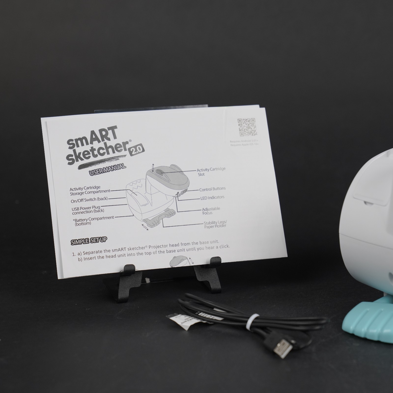 Smart Sketcher 2.0 Projector Kids Project & Sketch 1 Cartridge/ Adapter Open Box