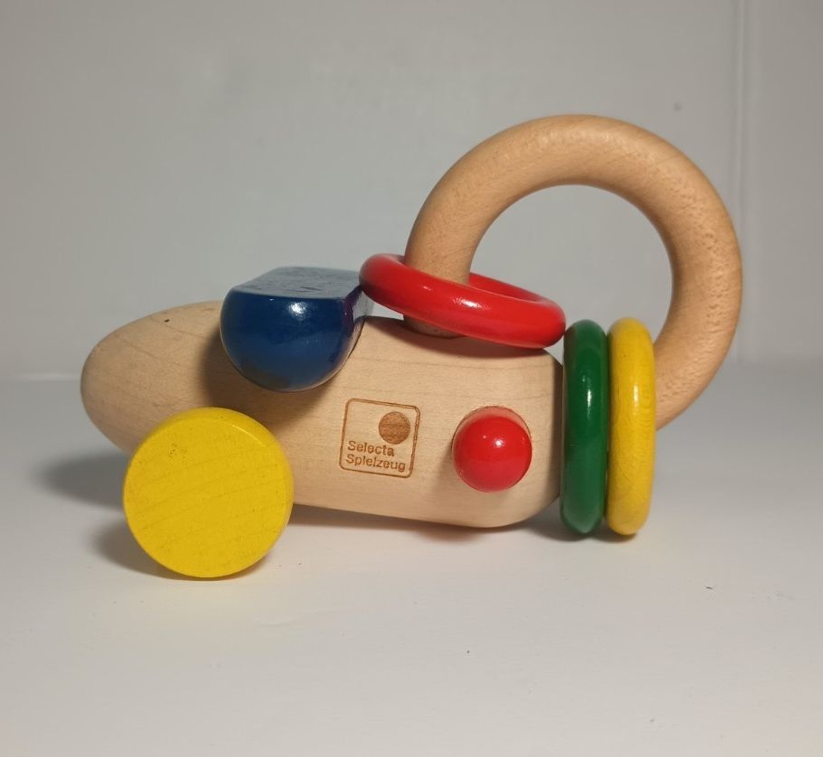 Vintage Selecta Spielzeug Wooden Plane Baby Toy Made In Germany