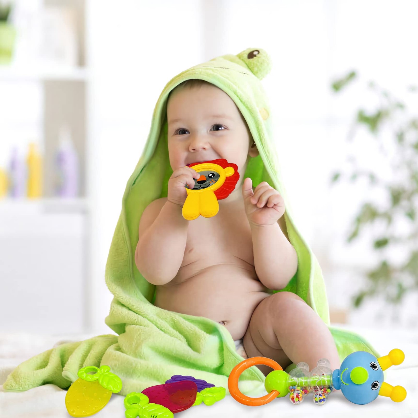 Baby Toys 0-6 Months Infant Toys 0-3 Months Infant Rattles Baby Rattle Teethe…