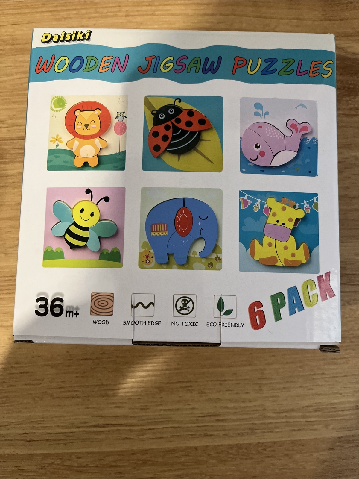 Puzzles 6 Pack Wooden Jigsaw Puzzles for ages 36 months NEW