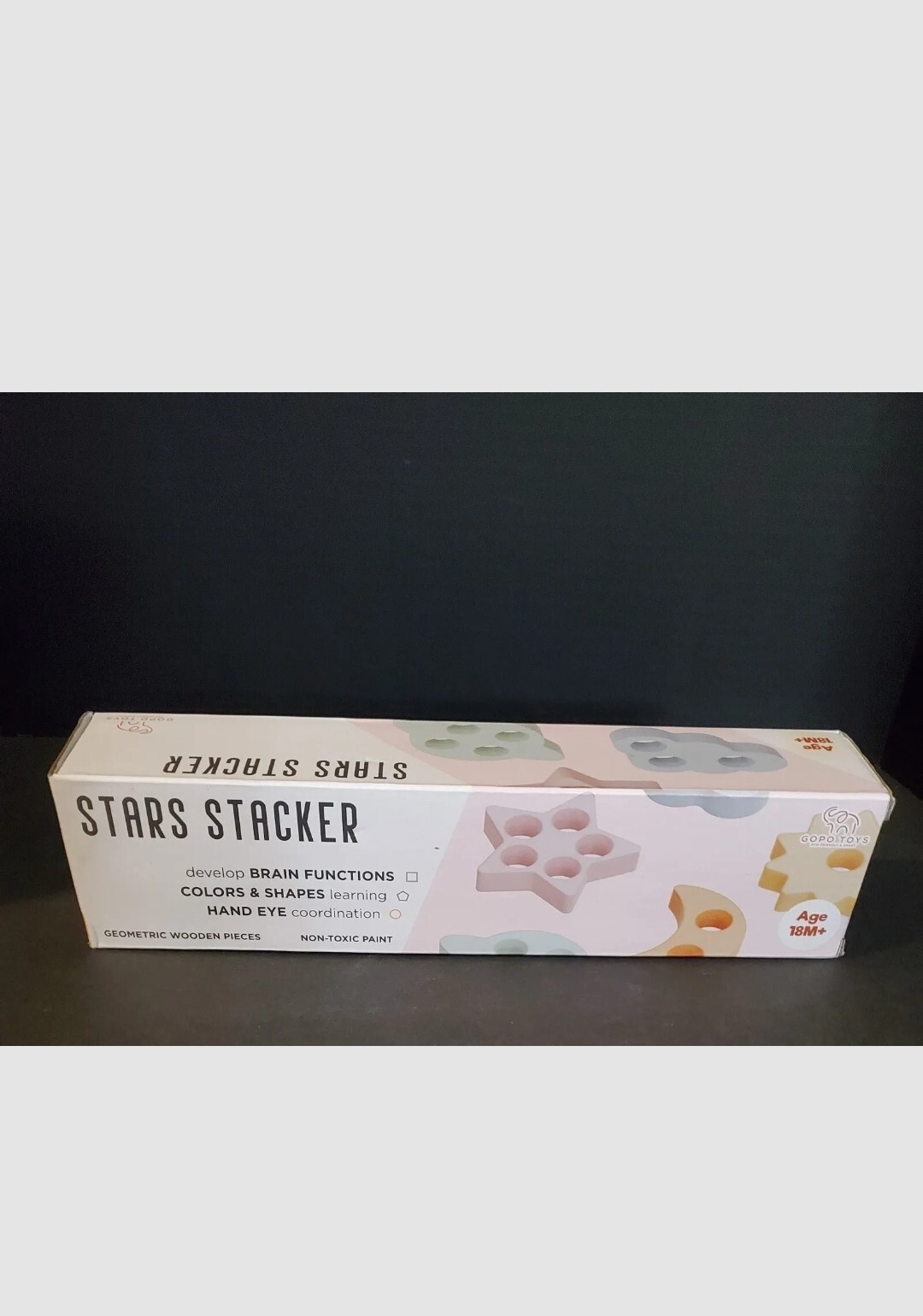 Montessori Toy Shape Sorter Color Stacker Builds Hand Eye Coordination 18 Mo+