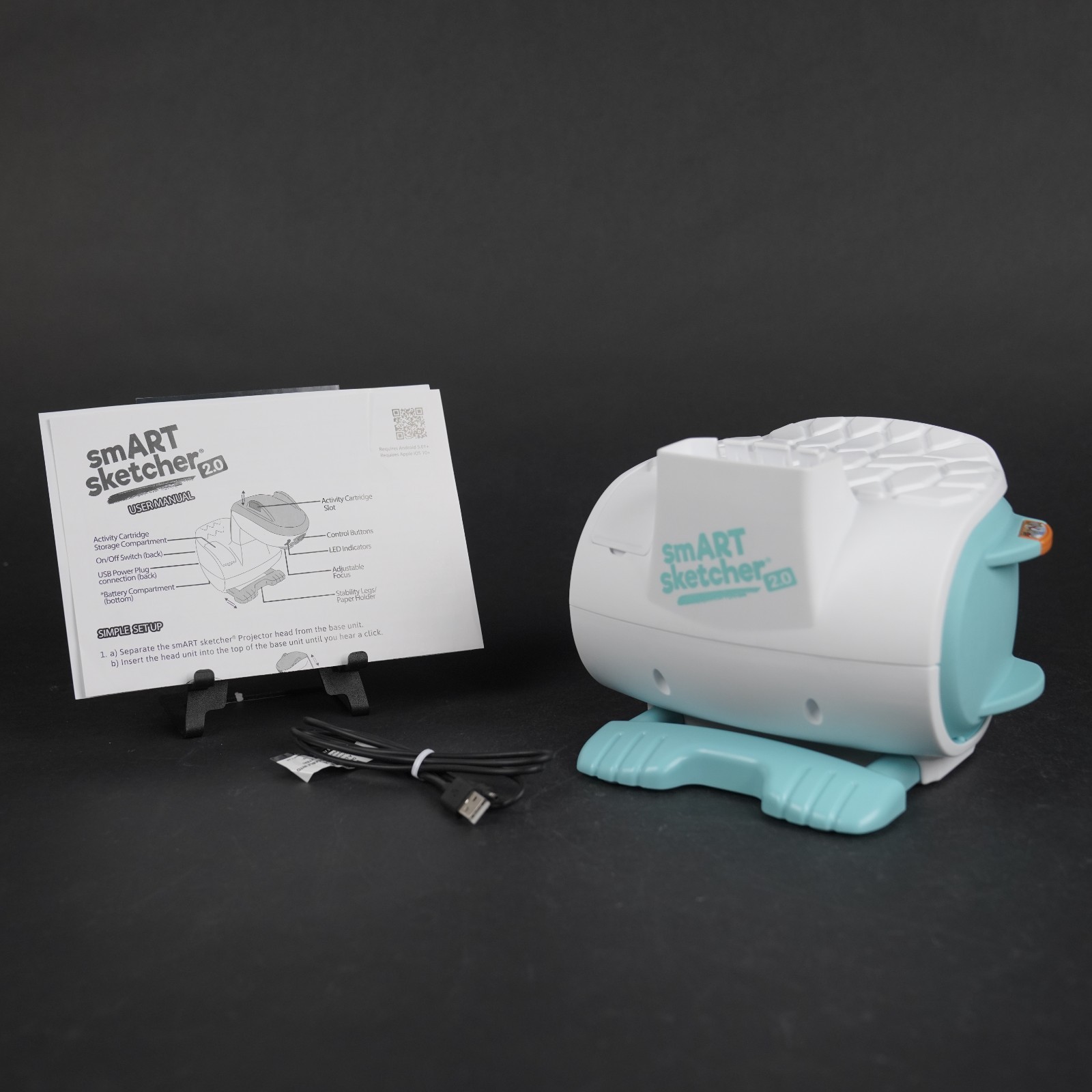 Smart Sketcher 2.0 Projector Kids Project & Sketch 1 Cartridge/ Adapter Open Box