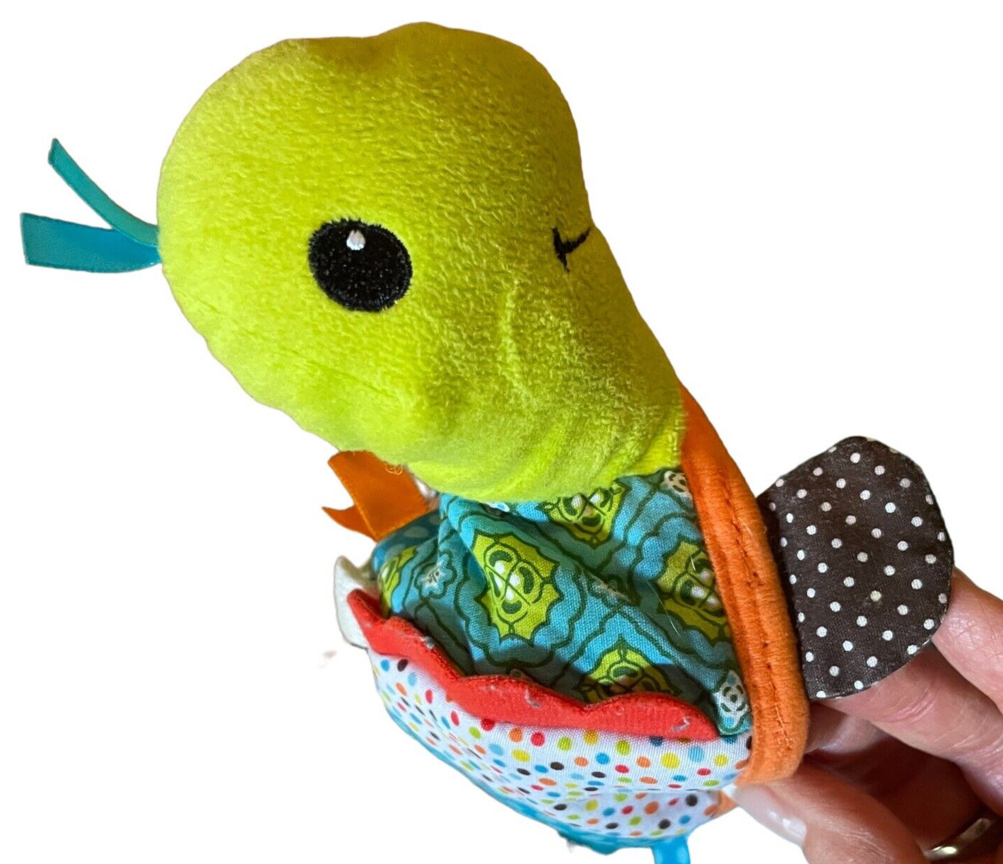 Lovey Turtle Sensory Activity Blanket Teether Rattle Security Blanket Baby Toy