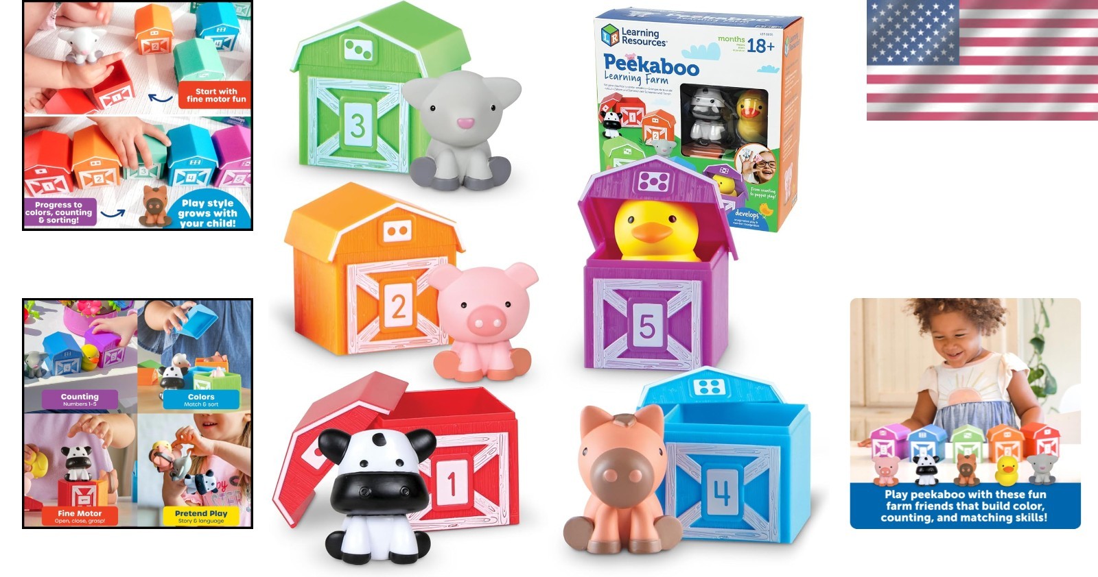 Montessori Farm Animal Set: Counting & Sorting Fun for Toddlers, Ideal Gift