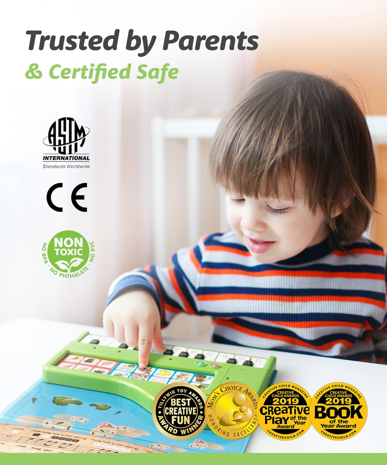 BEST LEARNING My First Piano Book – Educational compact, White, Black, Silver