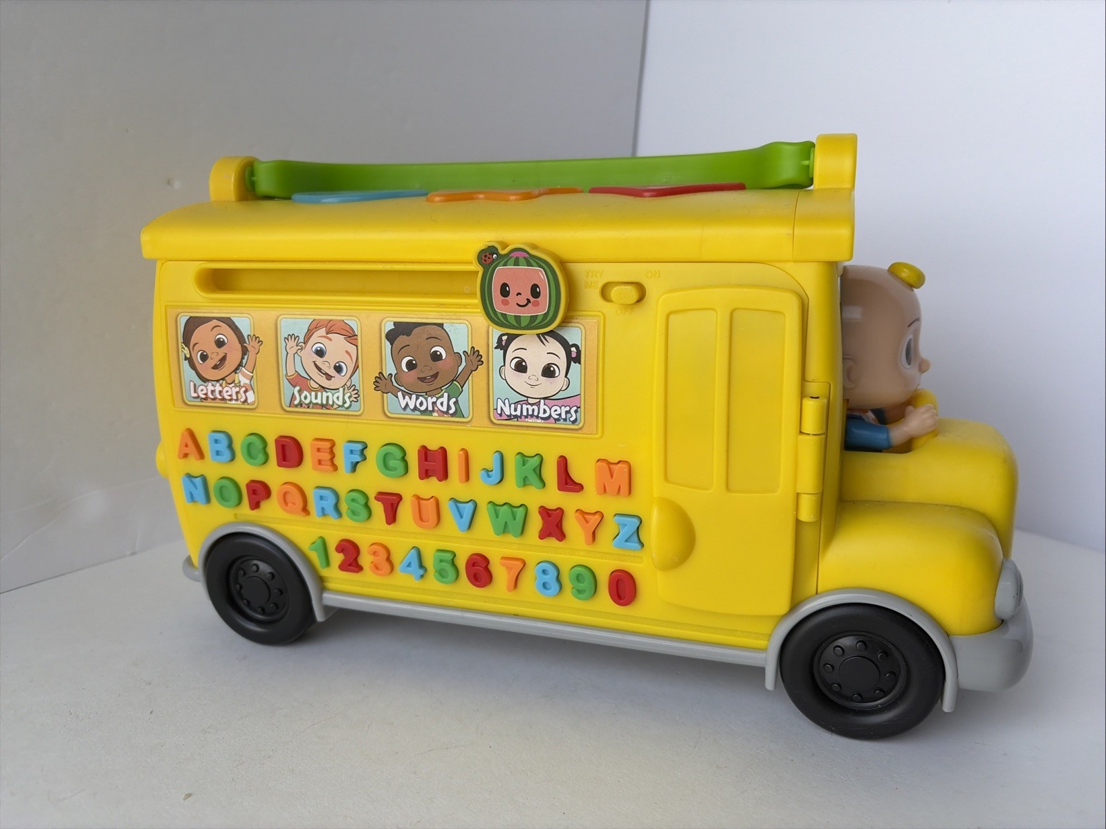 Cocomelon Learning Bus Toddler Educational Interactive Alphabet Sound Toy Works