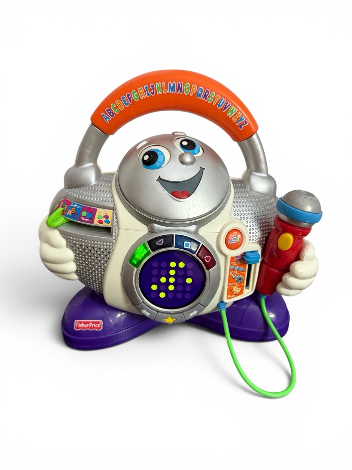 Fisher-Price Fun 2 Learn DJ Music Boom Box ABC Colors 123 Tested Working VHTF