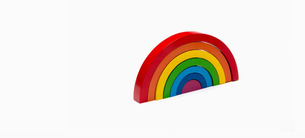 NEW Wooden Rainbow Stacking Toy – Montessori Stacking Activity Motor Skills Eco