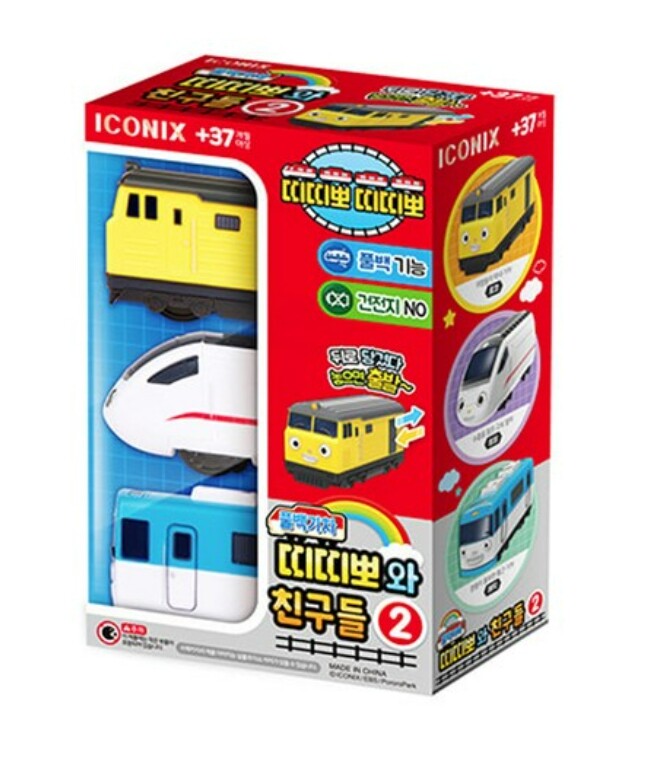 TITIPO Friends 2(Loco,Xingxing,Eric) Pullback Mini Train Toy 3ea Set Freeshiping