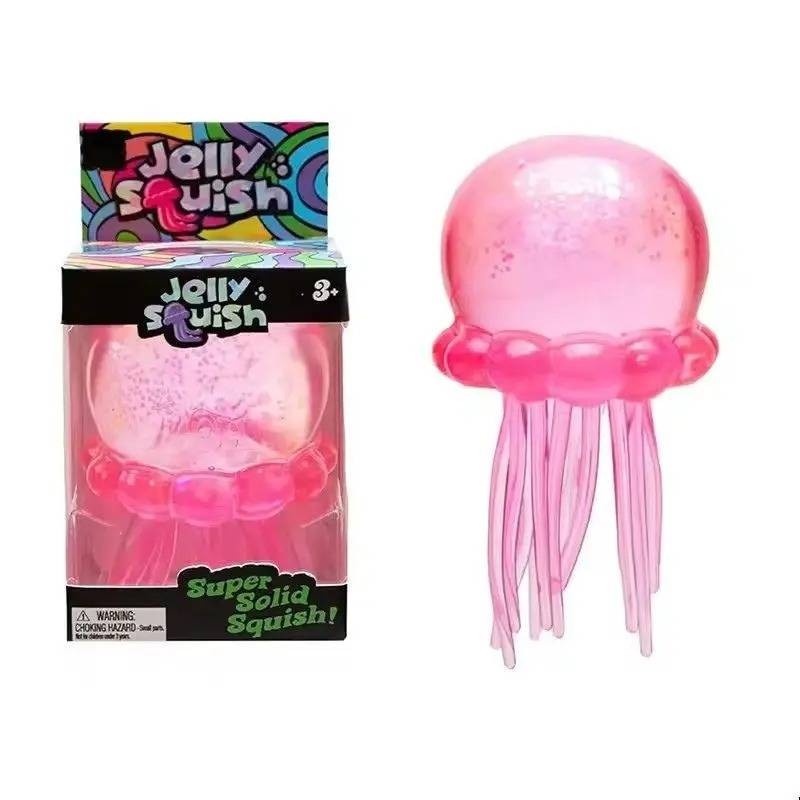 Needoh Nice Cube Stress Relief Pinch Toy Schylling Jellyfish Healing Series Gift