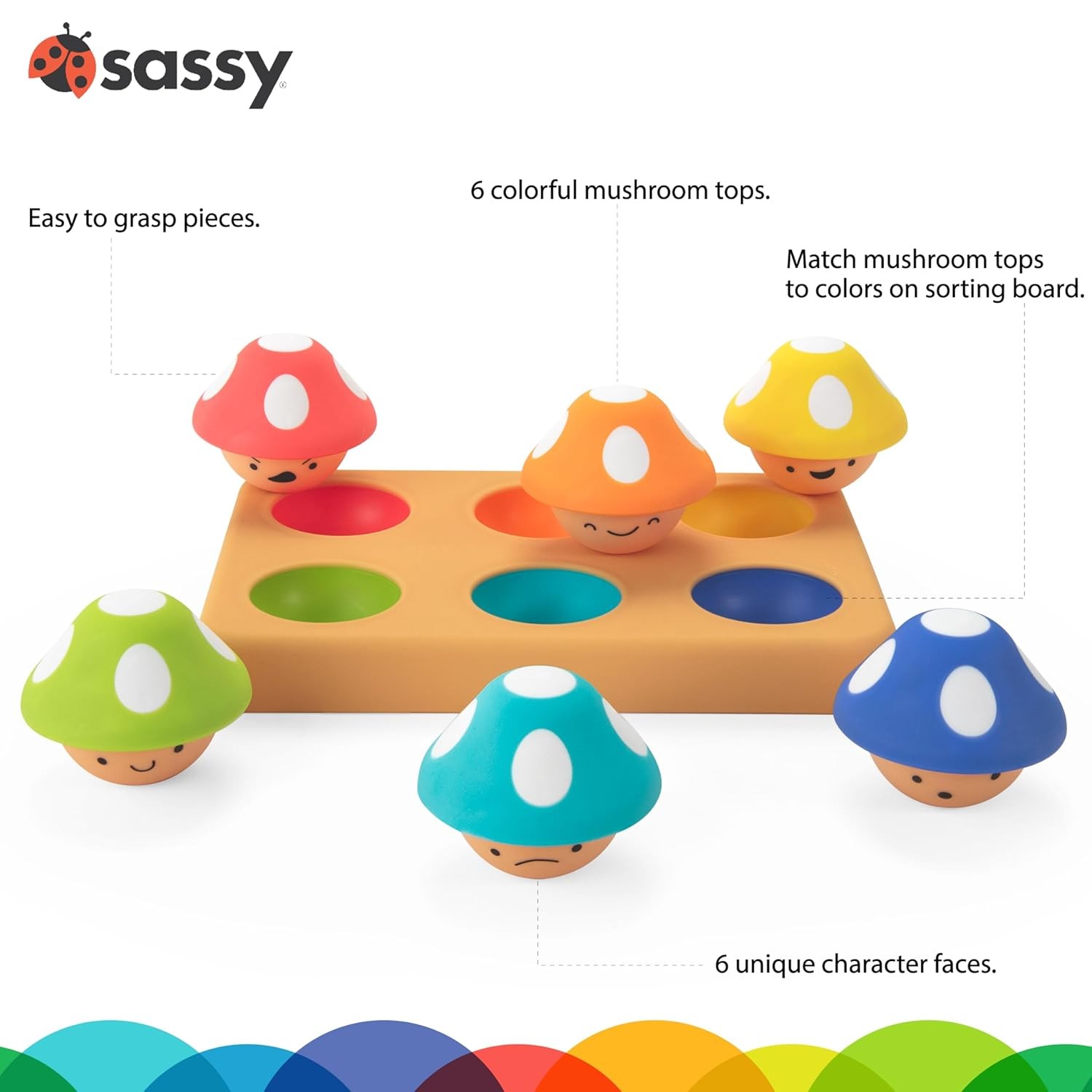 Mischievous Matching Mushrooms, Sorting Board, Social Emotional Learning Toy, ST