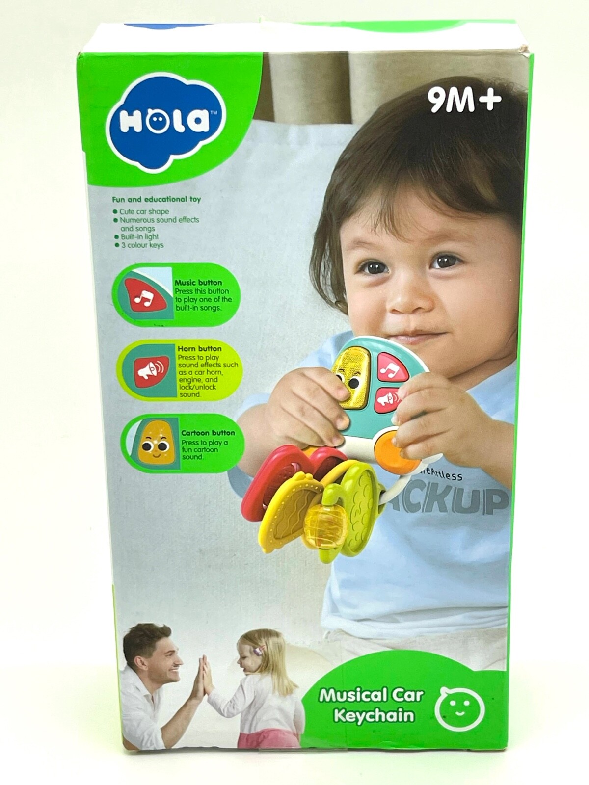 HOLA Baby Light Up Keys Toys Musical Car Keychain Rattle Toy 9 + Months Infant