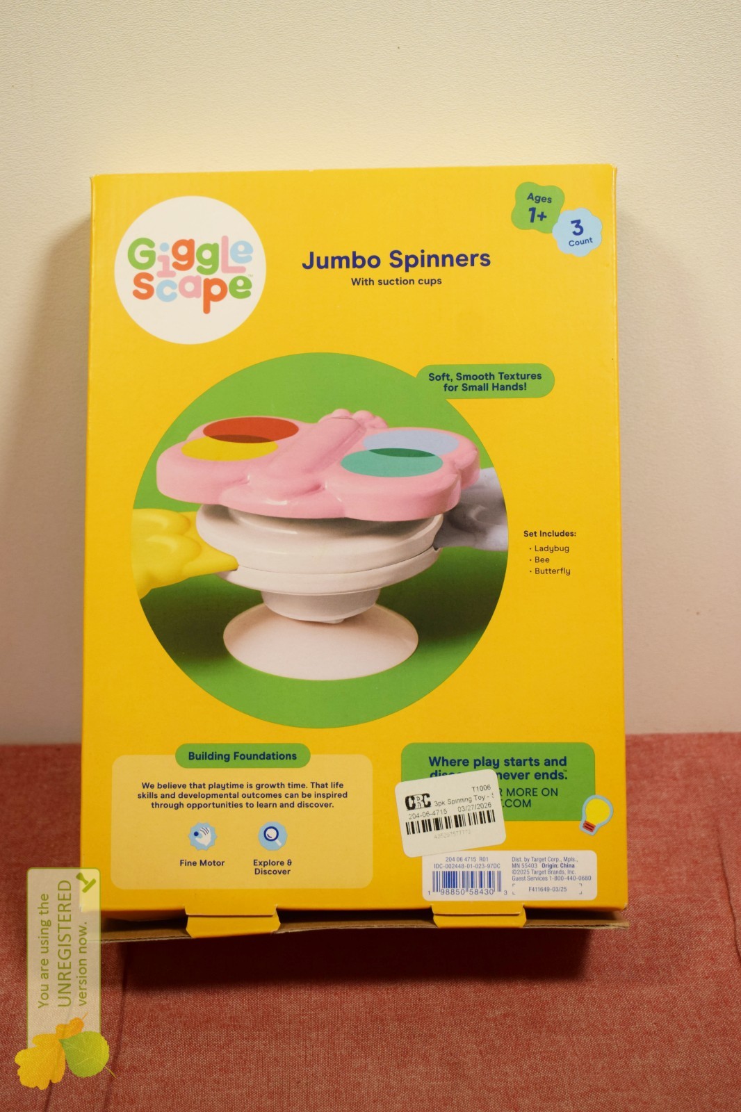 Gigglescape 3pk Spinning Toy – Suction Cup