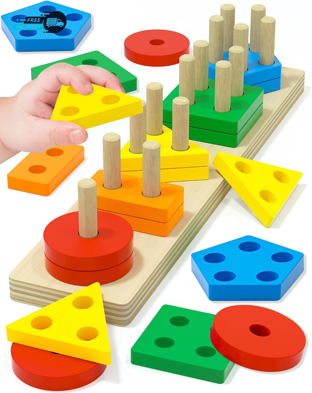 Montessori Toys for 1 2 3 Year Old Boy Girl Toys for Ages 2-4 Toddlers Kids Baby
