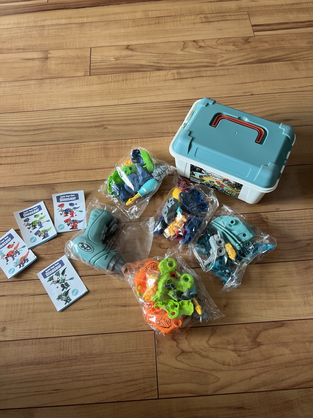 Silvvi Kids Dinosaur Take Apart Building Toy Electric Drill Set Ages 4-8