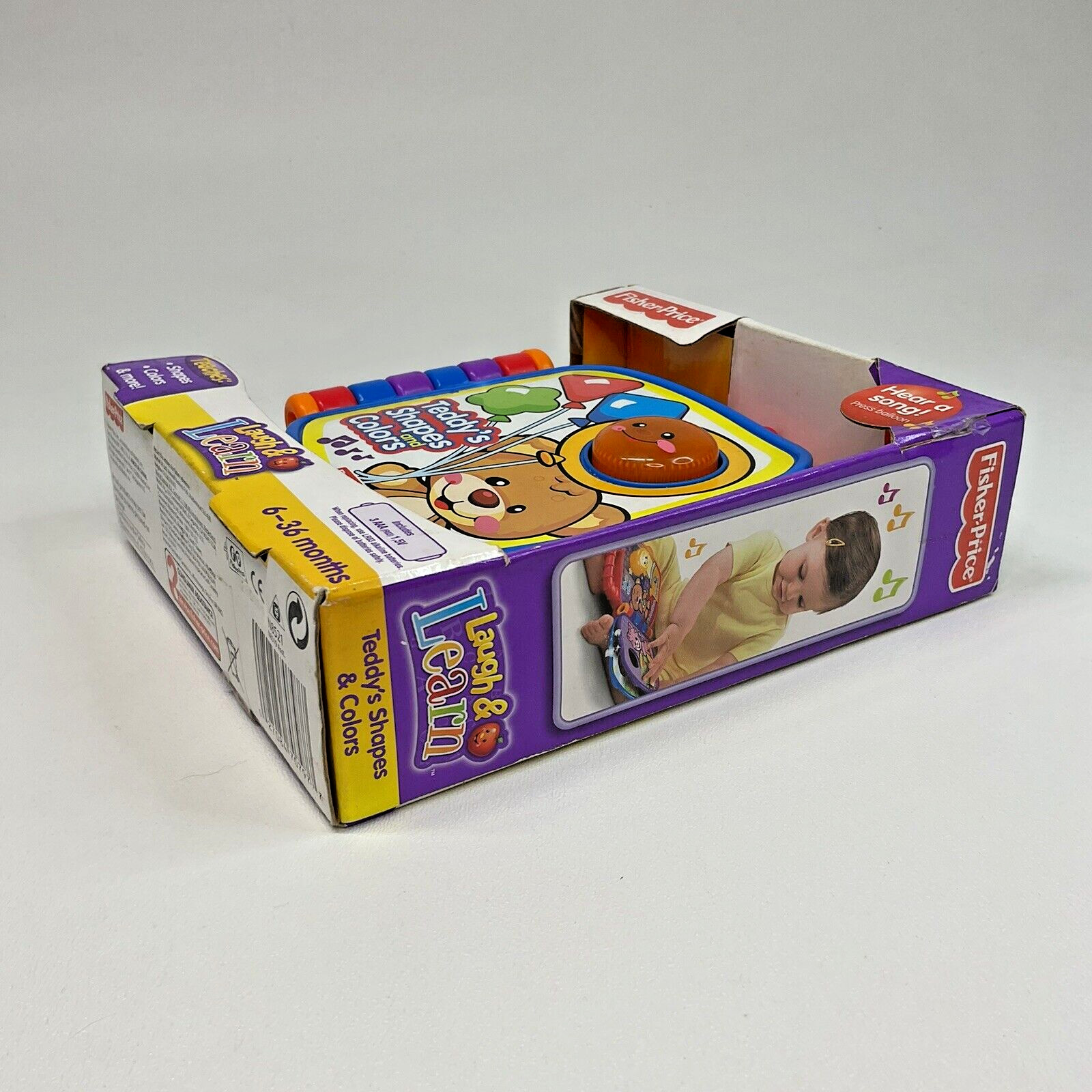 2008 Fisher Price Laugh & Learn Teddy’s Shapes Colors Plastic Brand NEW Book…