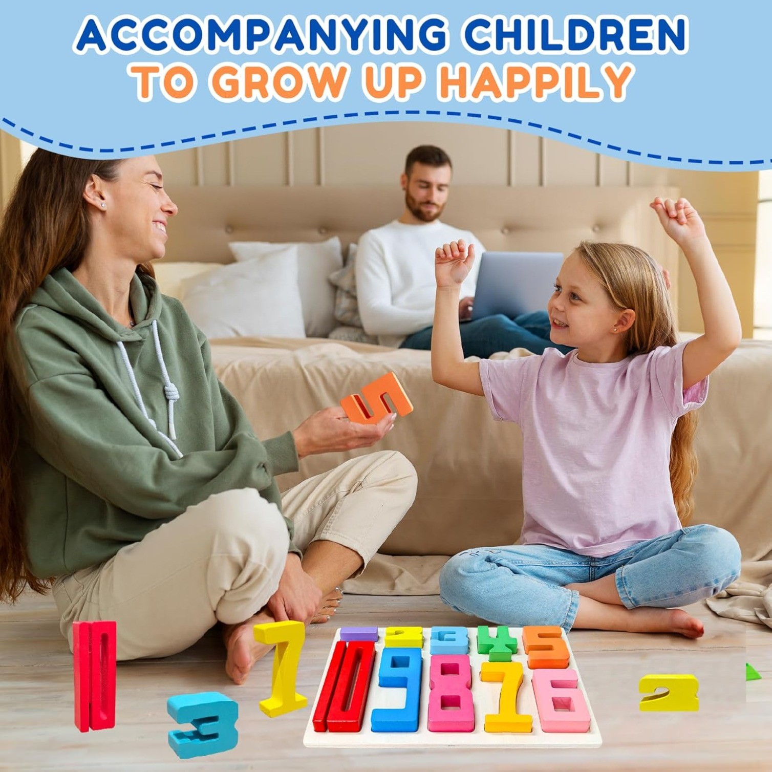 10/20Pcs Wooden Number Building Blocks, Montessori Number Blocks Math Learning