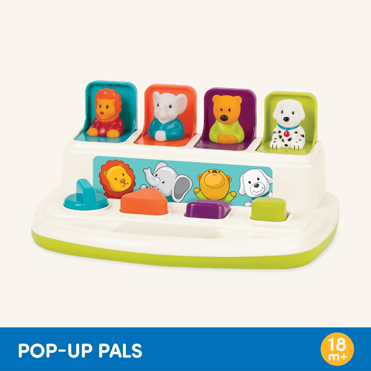Pop-Up Pals Cause-and-Effect Developmental Toy Color Sorting Buttons 18+ Months