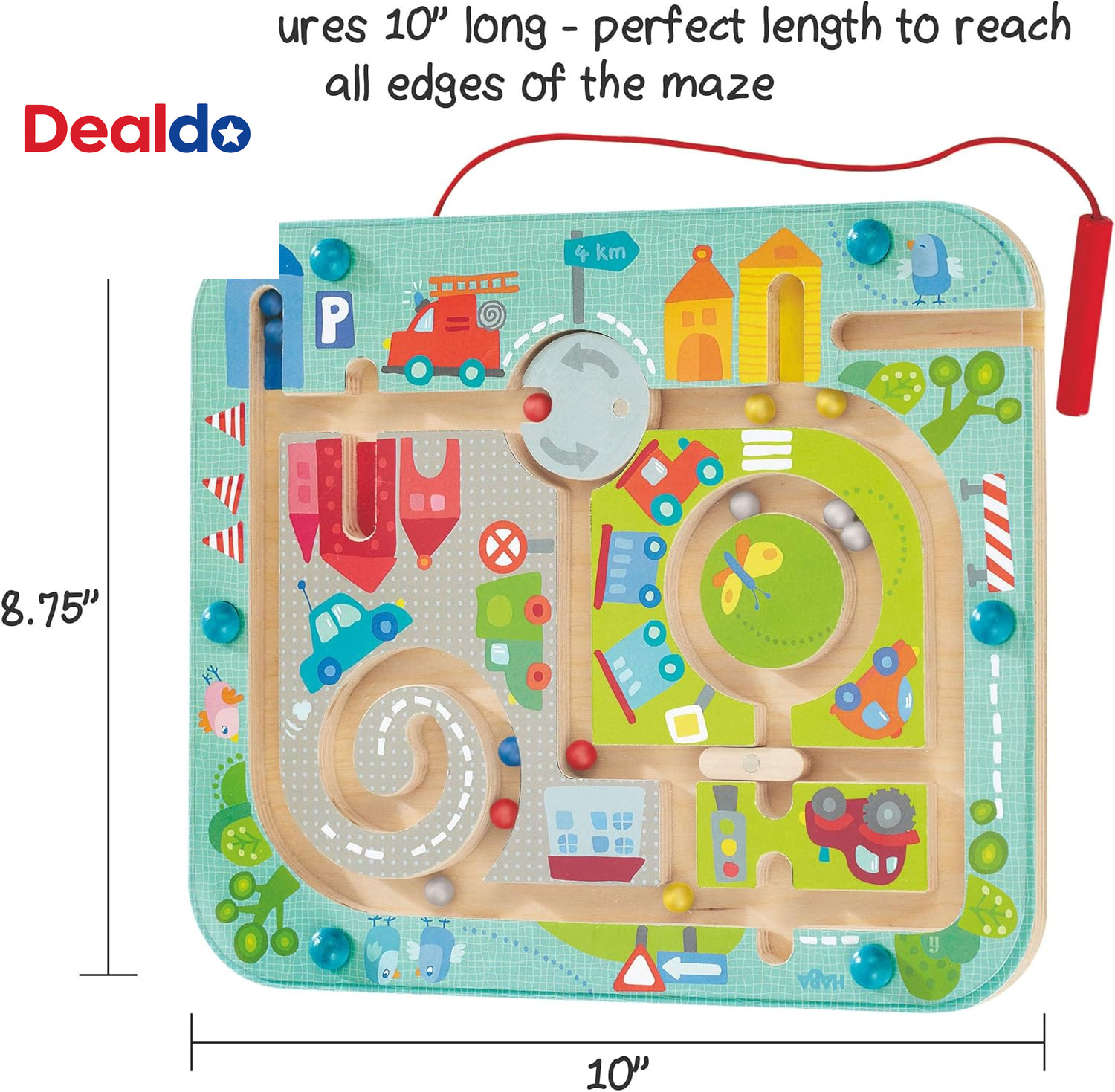 Busy Board for Toddlers 2-4: Town Magnetic Maze Puzzle Game – Toddler Travel Toy