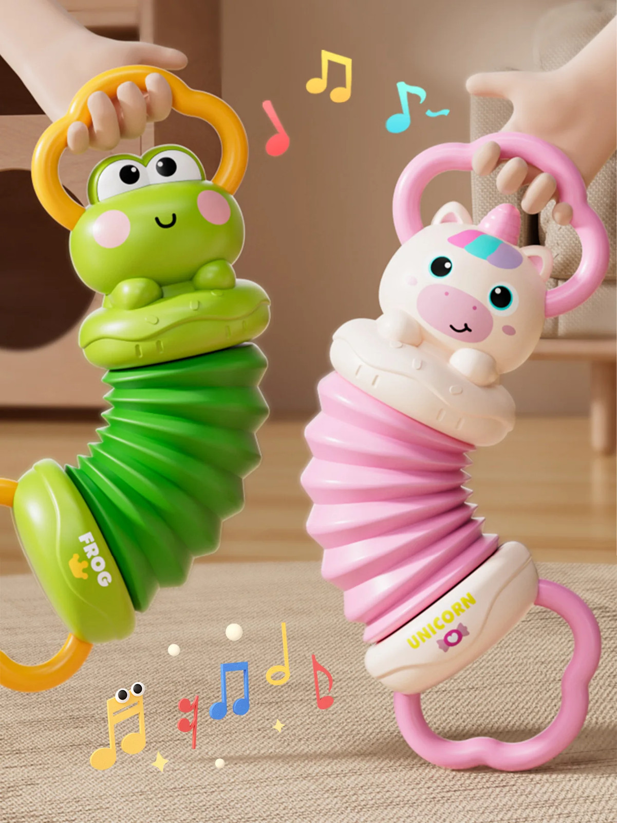 Baby Accordion Toy Unicorn Musical Instrument Early Educational Sensory Toy for