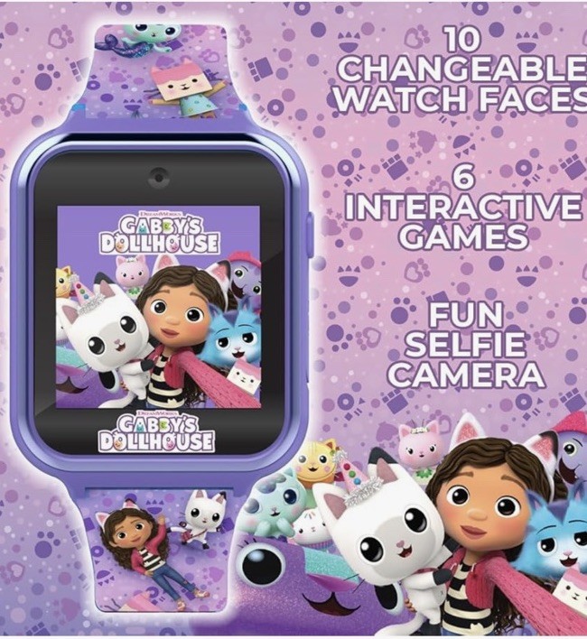 Kids Gabby’s Doll House Purple Educational Touchscreen Smart Watch Toy New