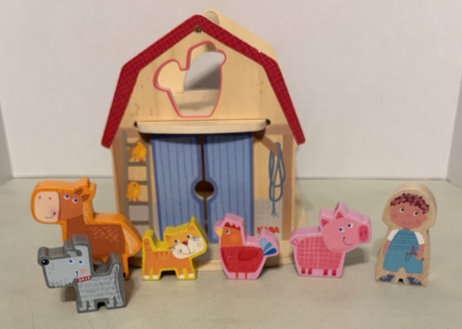 HABA Wooden Farmhouse Shape Sorter Toy