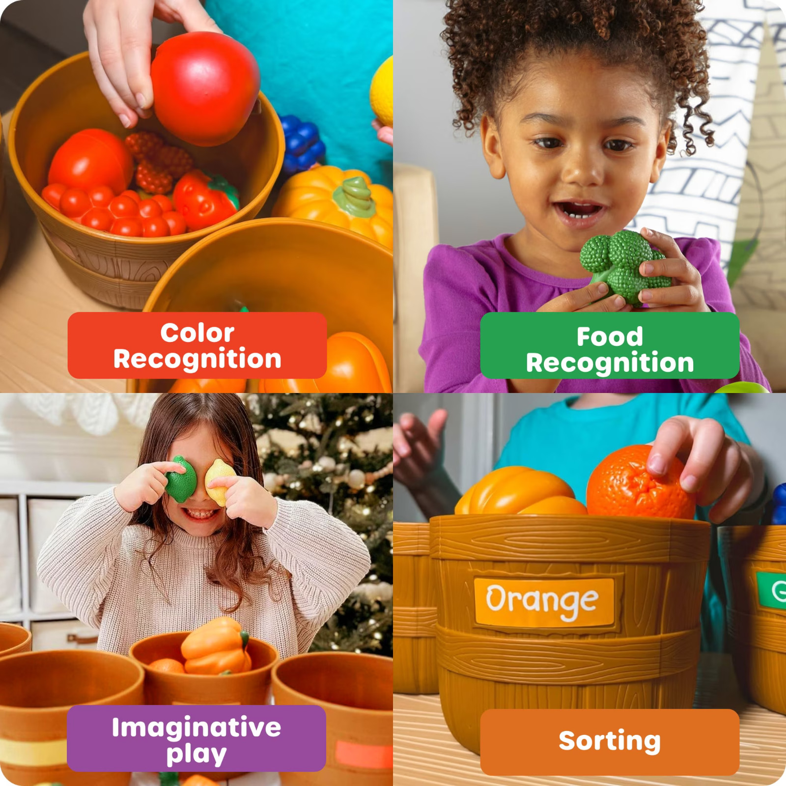 Learning Resources Farmer’s Market Color Sorting Set Toddler Toy 18+ Months