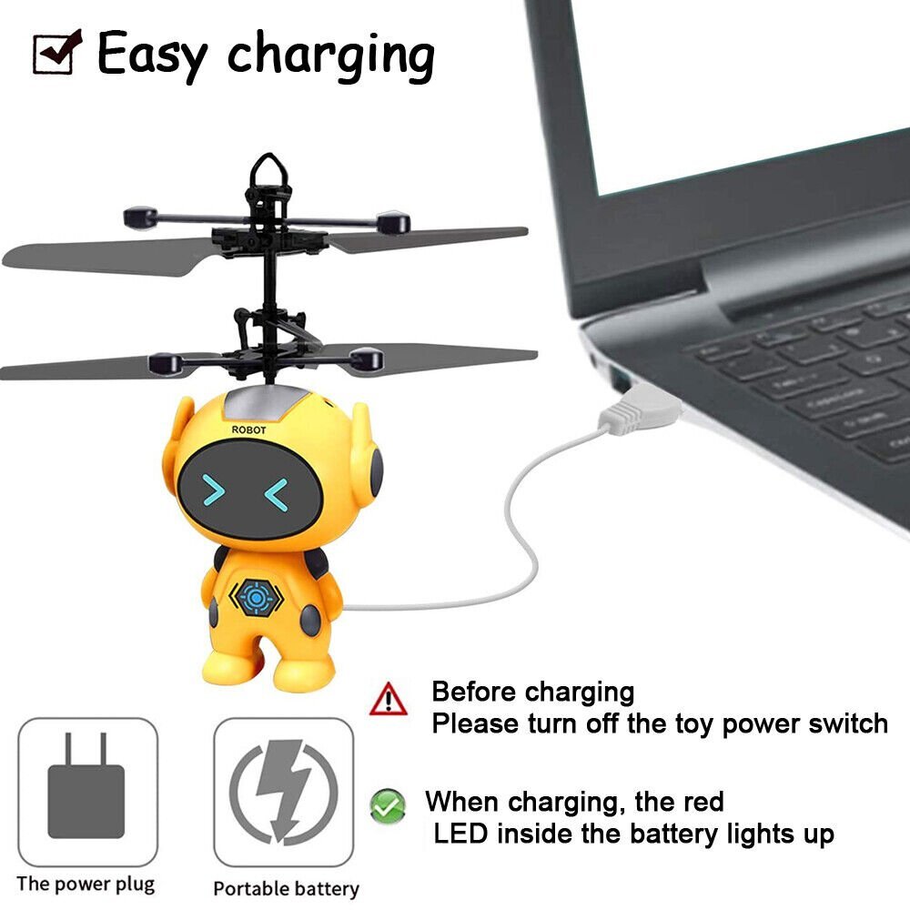 Electric Flying Ball Flying Robot Drone Toy Infrared Induction Cool Toys Gift