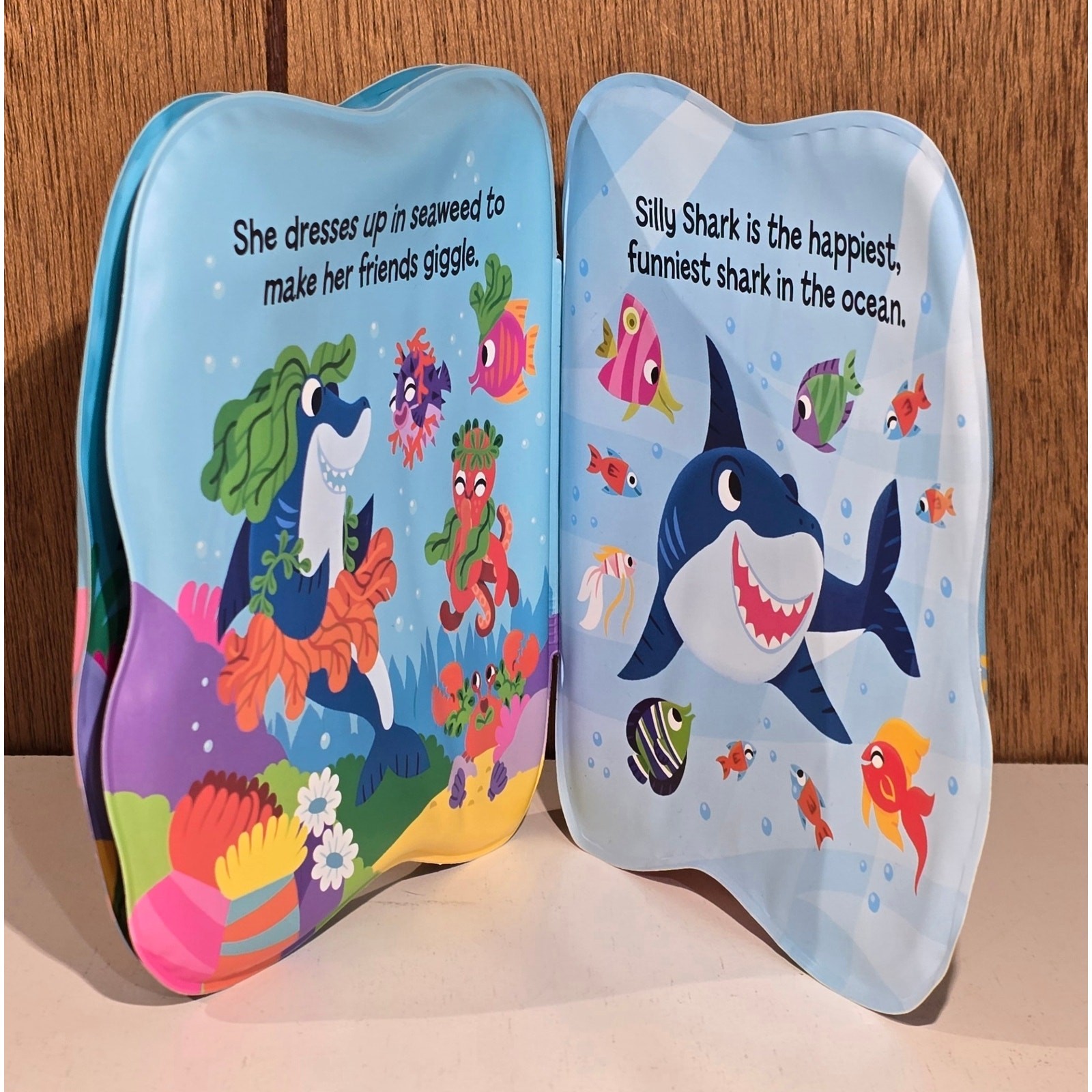 Silly Shark Bath Book Color Changing Waterproof Squishy Baby Toddler Toy
