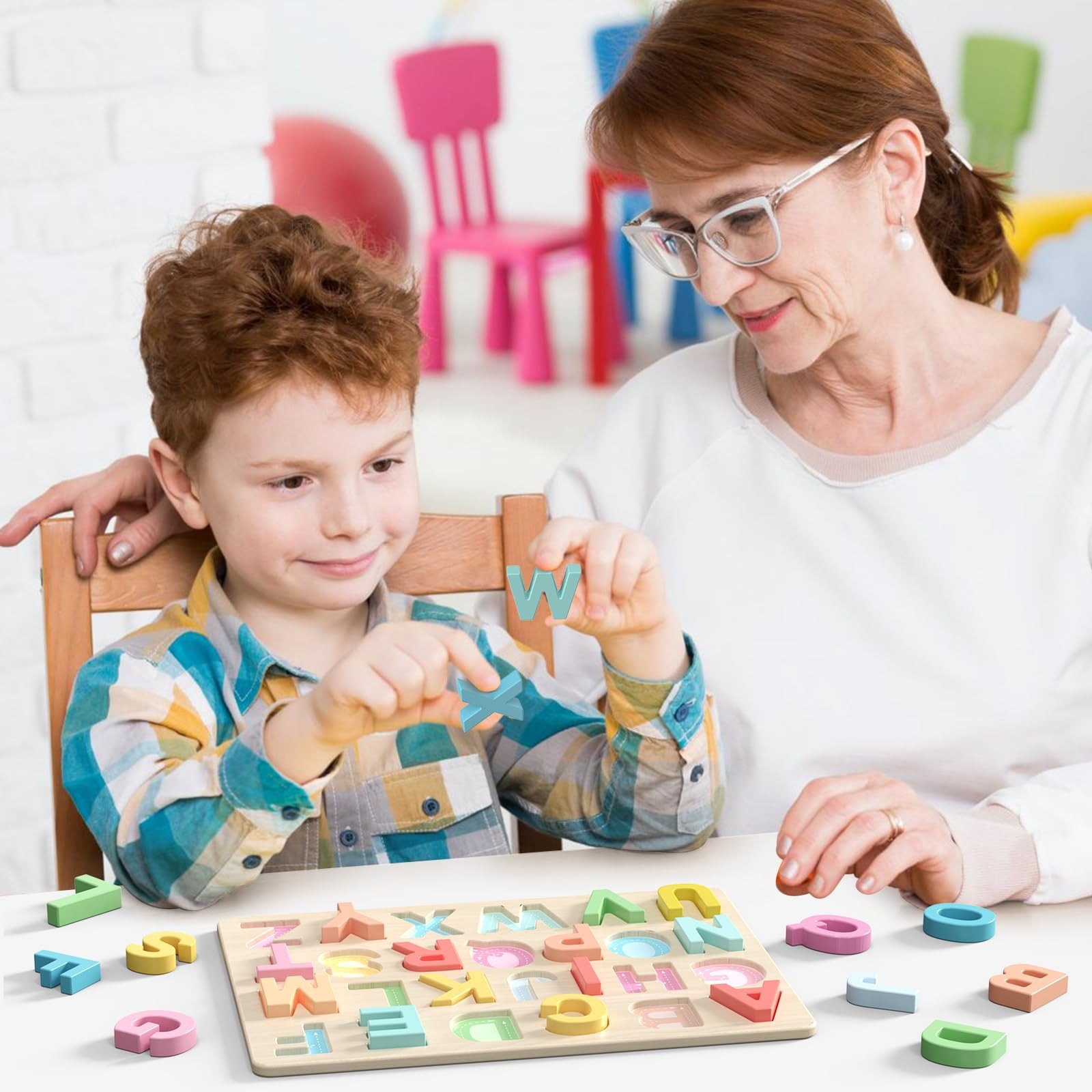 Educational Toys for Kids Toddlers Girls Boys 1 2 3 Year Olds Alphabet Puzzles