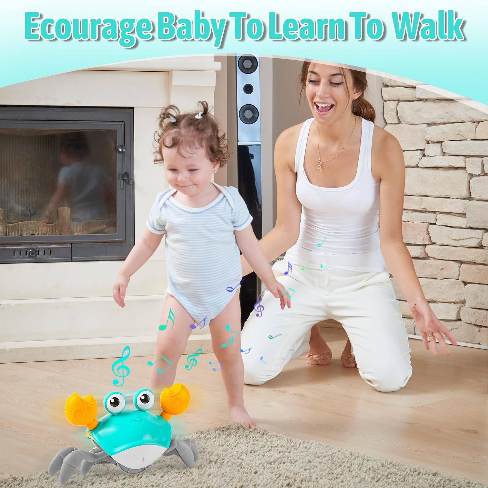 Crawling Crab Baby , Tummy Time for Infant 3 6 9 12 18 24 Month, Walking Danc…